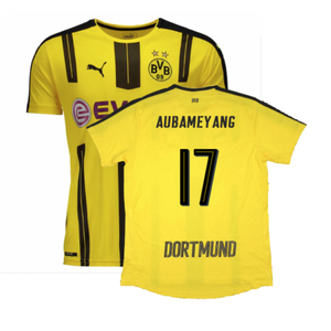 Borussia Dortmund 2016-17 Home Shirt (S) (Excellent) (Aubameyang 17)_0