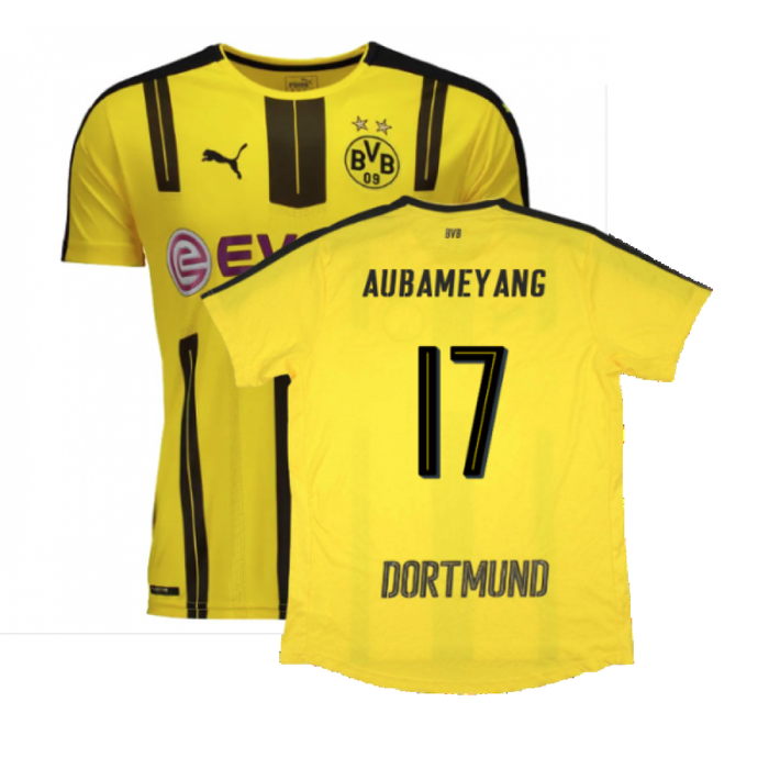 Borussia Dortmund 2016-17 Home Shirt (S) (Excellent) (Aubameyang 17)