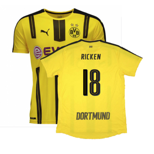 Borussia Dortmund 2016-17 Home Shirt (S) (Excellent) (Ricken 18)_0