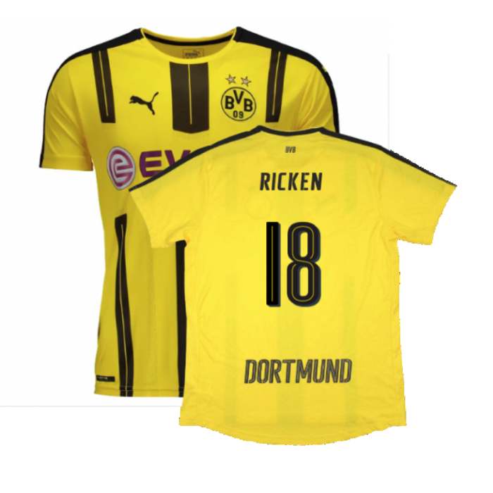 Borussia Dortmund 2016-17 Home Shirt (L) (Excellent) (Ricken 18)