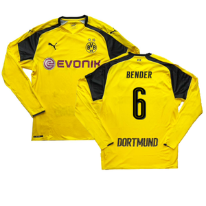 Borussia Dortmund 2016-17 Long Sleeve European Home Shirt (L) (Bender 6) (Excellent)_0