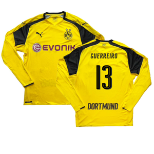 Borussia Dortmund 2016-17 Long Sleeve European Home Shirt (L) (Guerreiro 13) (Excellent)_0