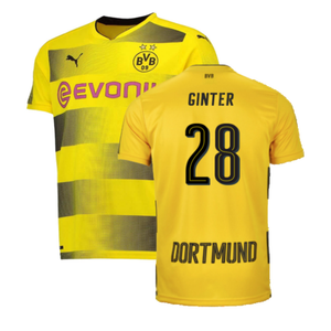 Borussia Dortmund 2017-18 Home Shirt (L) (Excellent) (Ginter 28)_0