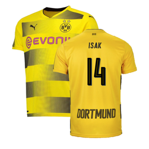 Borussia Dortmund 2017-18 Home Shirt (S) (Very Good) (Isak 14)_0
