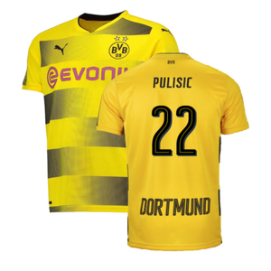 Borussia Dortmund 2017-18 Home Shirt (S) (Very Good) (Pulisic 22)_0