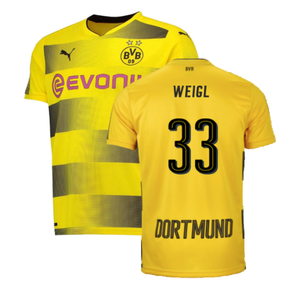 Borussia Dortmund 2017-18 Home Shirt (L) (Excellent) (Weigl 33)_0