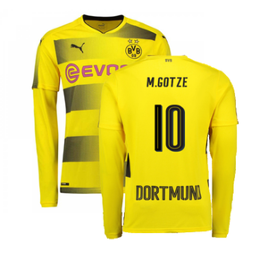 Borussia Dortmund 2017-18 Long Sleeve Home Shirt (S) (Excellent) (M.Gotze 10)_0