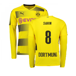 Borussia Dortmund 2017-18 Long Sleeve Home Shirt (S) (Excellent) (Sahin 8)_0