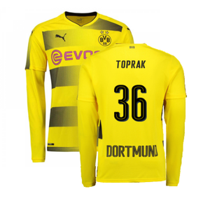 Borussia Dortmund 2017-18 Long Sleeve Home Shirt (S) (Excellent) (Toprak 36)_0