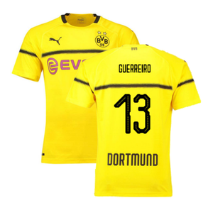 Borussia Dortmund 2018-19 European/Cup Home Shirt (L) (Very Good) (Guerreiro 13)_0