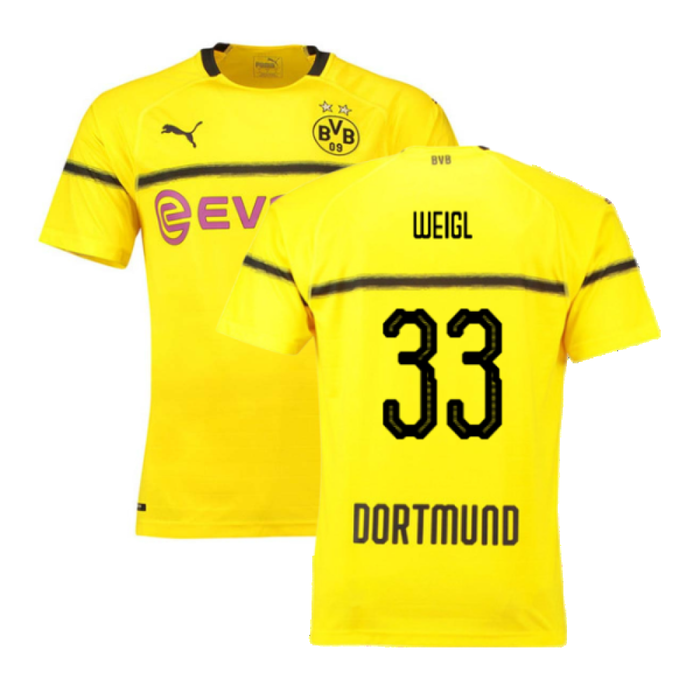 Borussia Dortmund 2018-19 European/Cup Home Shirt (L) (Very Good) (Weigl 33)