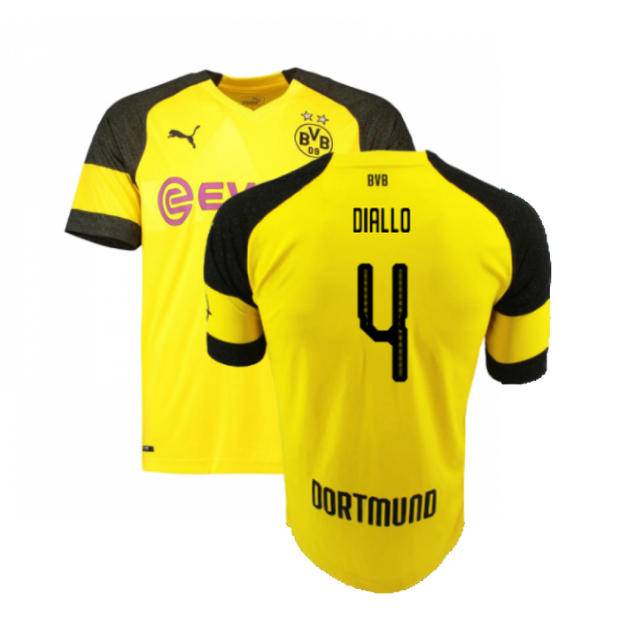 Borussia Dortmund 2018-19 Home Shirt (Excellent) (Diallo 4)