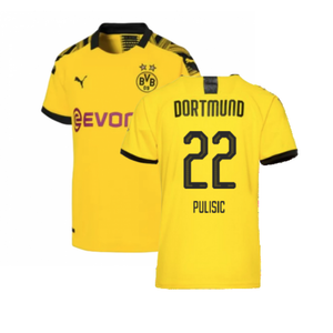 Borussia Dortmund 2019-20 Home Shirt (L) (Excellent) (PULISIC 22)_0