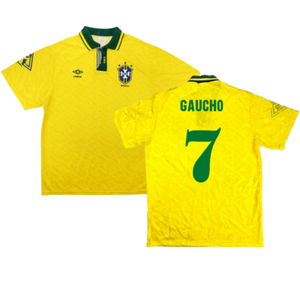 Brazil 1991-93 Home Shirt (S) (Good) (Gaucho 7)_0