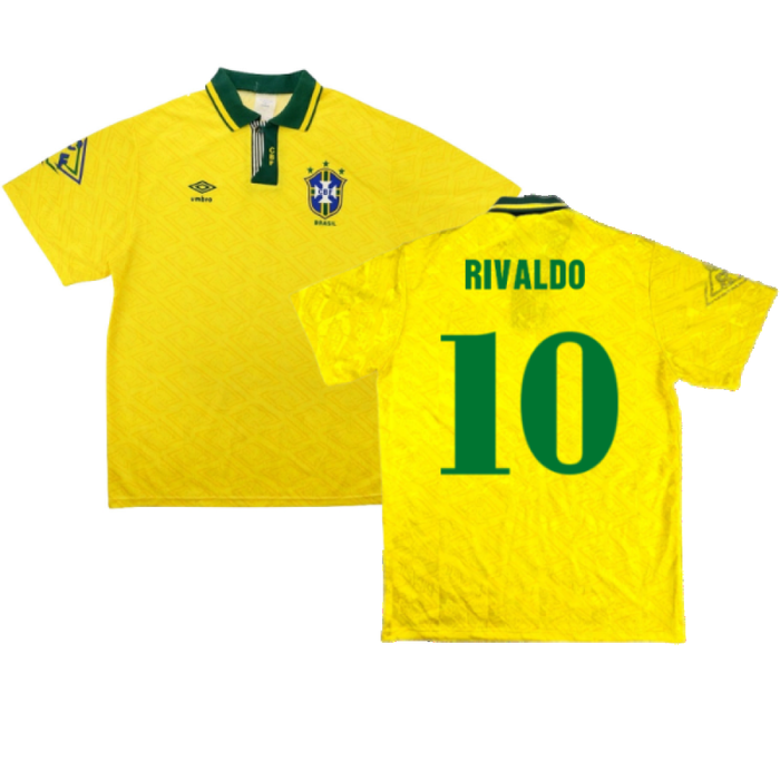 Brazil 1991-93 Home Shirt (S) (Good) (Rivaldo 10)