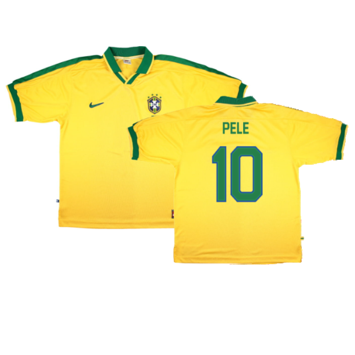 Brazil 1997-98 Home Shirt (XL) (Very Good) (PELE 10)