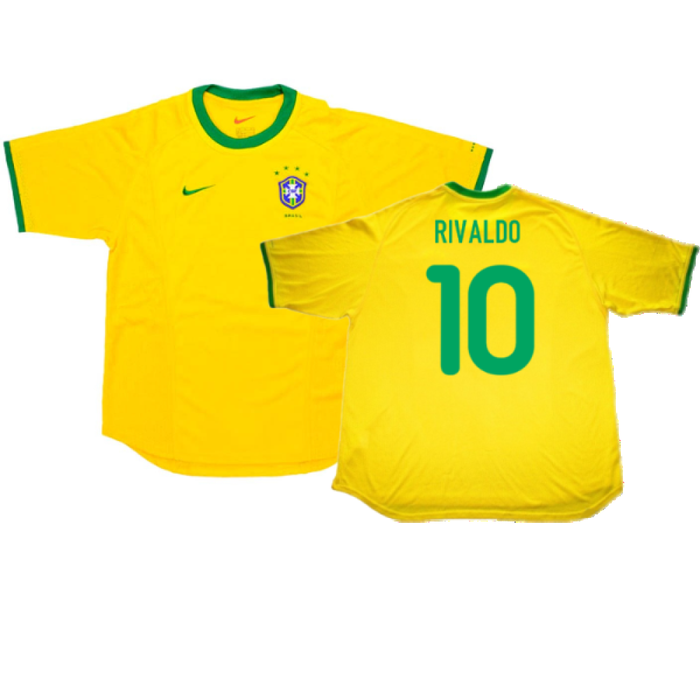 Brazil 2000-02 home Shirt (Excellent) (Rivaldo 10)