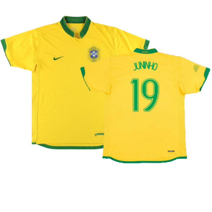 Brazil 2006-2008 Home Shirt (XXL) (Good) (Juninho 19)