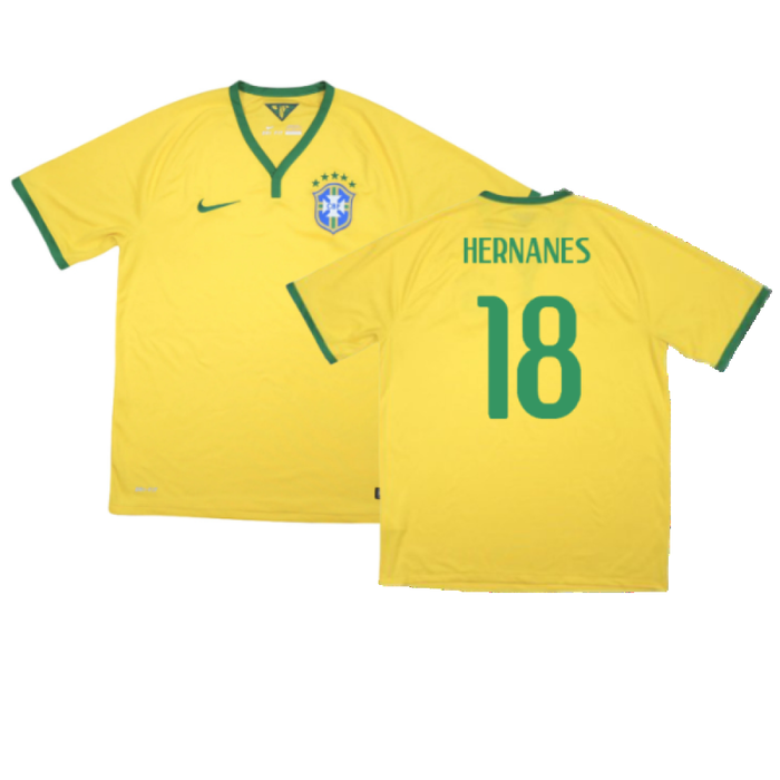 Brazil 2014-15 Home Shirt (Excellent) (Hernanes 18)