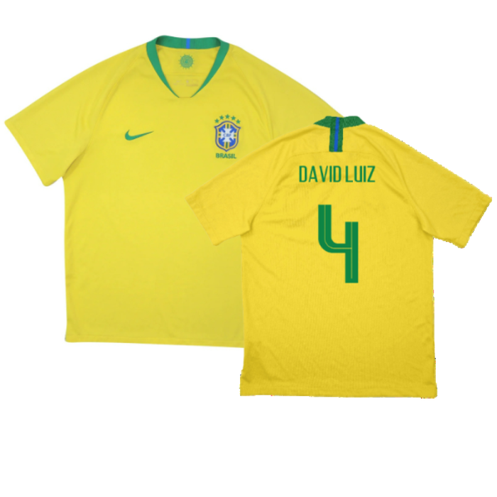 Brazil 2018-19 Home Shirt (Good) (David Luiz 4)