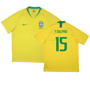 Brazil 2018-19 Home Shirt (Excellent) (Paulinho 15)_0