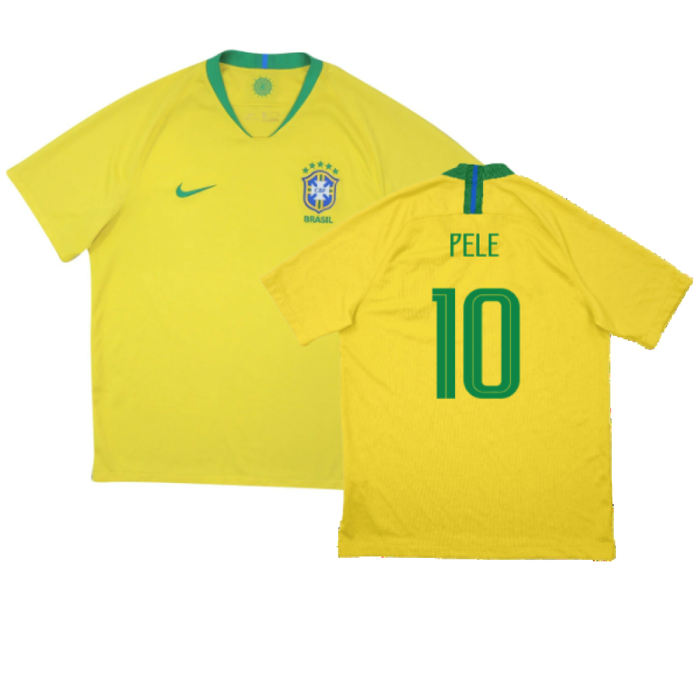 Brazil 2018-19 Home Shirt (Excellent) (Pele 10)