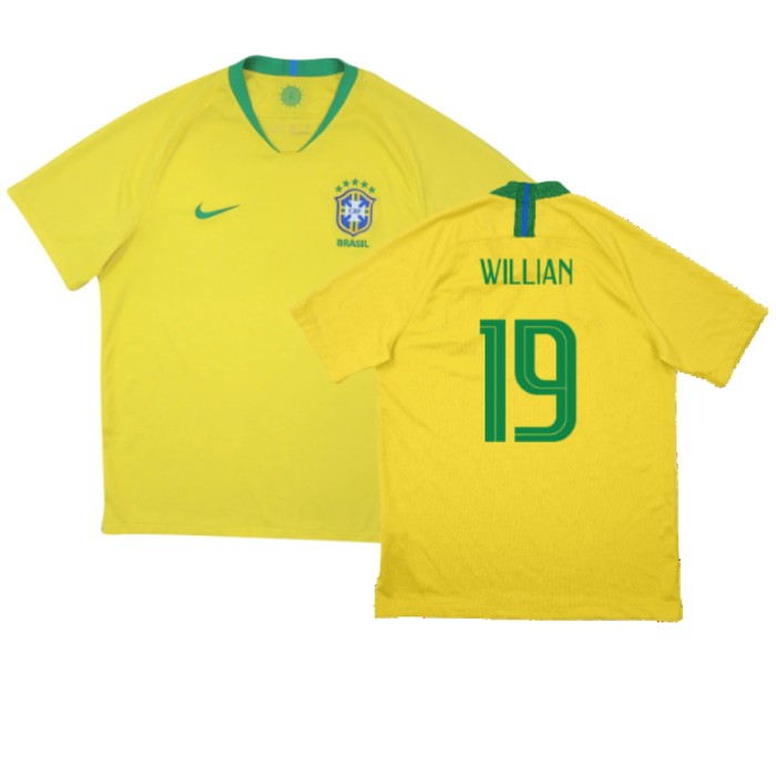 Brazil 2018-19 Home Shirt (Excellent) (Willian 19)