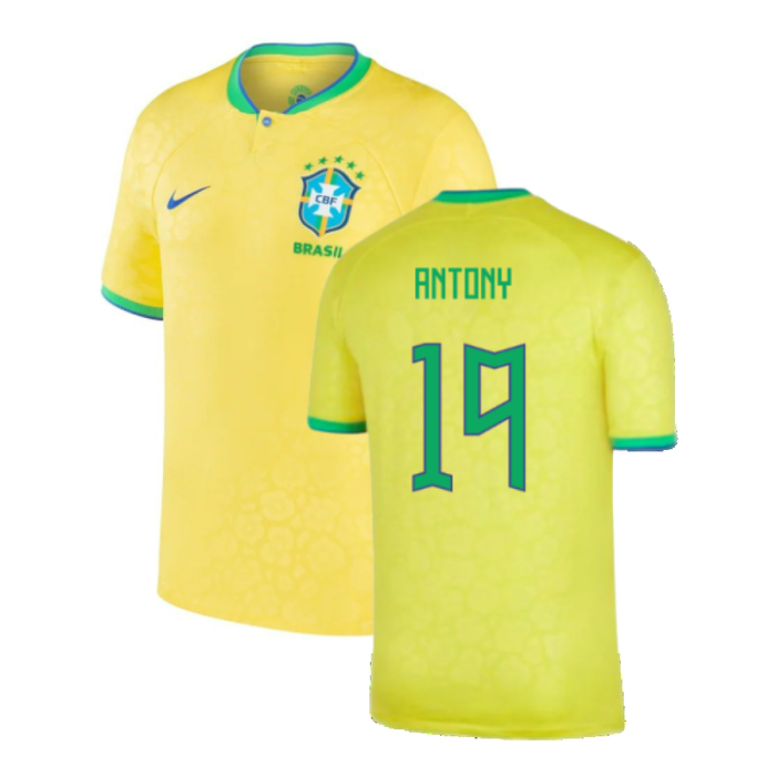 Brazil 2022-23 Home Shirt (Baby) (3-6 months) (Excellent) (Antony 19)