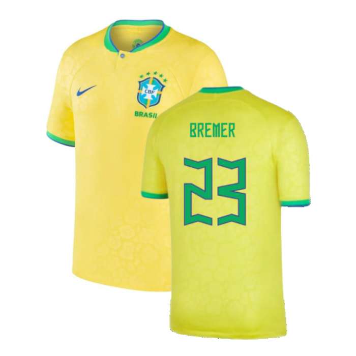 Brazil 2022-23 Home Shirt (Baby) (3-6 months) (Excellent) (Bremer 23)