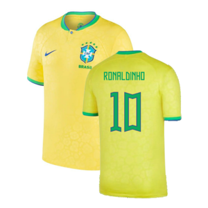 Brazil 2022-23 Home Shirt (Baby) (3-6 months) (Excellent) (Ronaldinho 10)_0