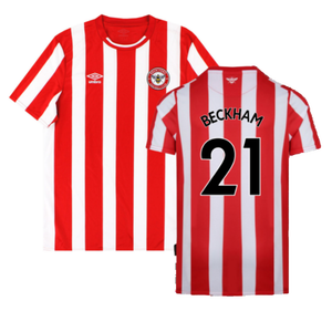 Brentford 2021-23 Home Shirt (XXL) (Mint) (Beckham 21)_0