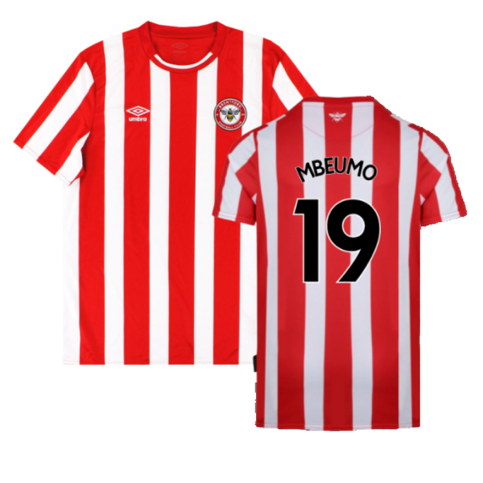 Brentford 2021-23 Home Shirt (M) (Mint) (MBEUMO 19)