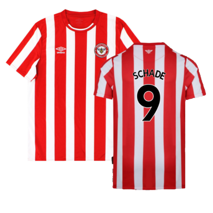 Brentford 2021-23 Home Shirt (M) (Mint) (Schade 9)