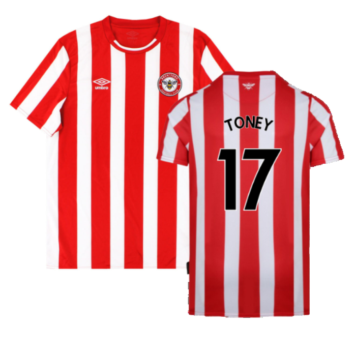 Brentford 2021-23 Home Shirt (M) (Mint) (TONEY 17)