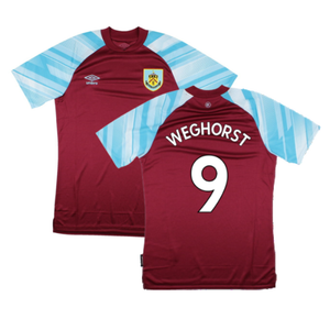 Burnley 2021-22 Home Shirt (Sponsorless) (XL) (WEGHORST 9) (Mint)_0