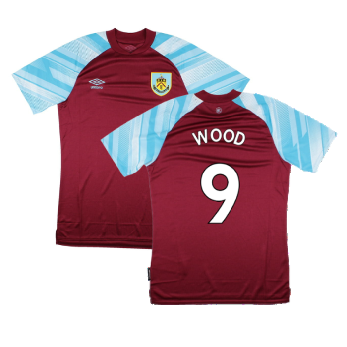 Burnley 2021-22 Home Shirt (Sponsorless) (L) (WOOD 9) (Mint)