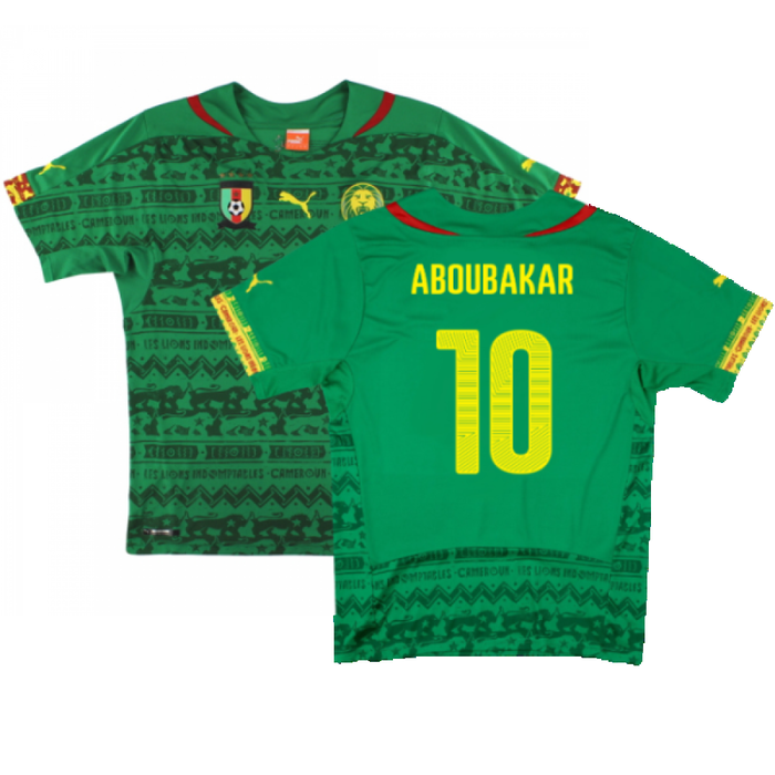 Cameroon 2014-15 Home Shirt (Mint) (Aboubakar 10)