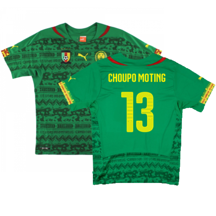 Cameroon 2014-15 Home Shirt (Mint) (Choupo Moting 13)