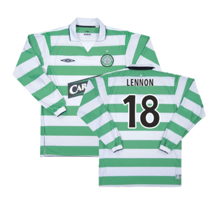 Celtic 2004-05 Home Long Sleeve Shirt (XXL) (Excellent) (Lennon 18)