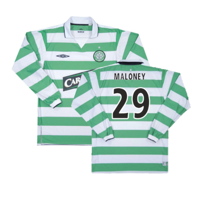 Celtic 2004-05 Home Long Sleeve Shirt (XXL) (Excellent) (Maloney 29)