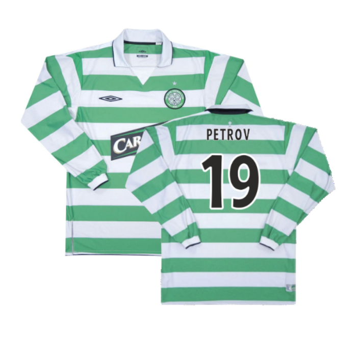 Celtic 2004-05 Home Long Sleeve Shirt (XXL) (Excellent) (Petrov 19)