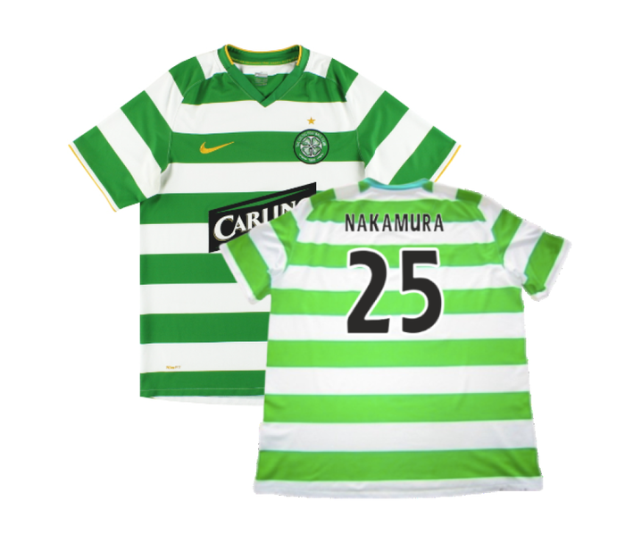 Celtic 2008-10 Home Shirt (M) (Good) (Nakamura 25)