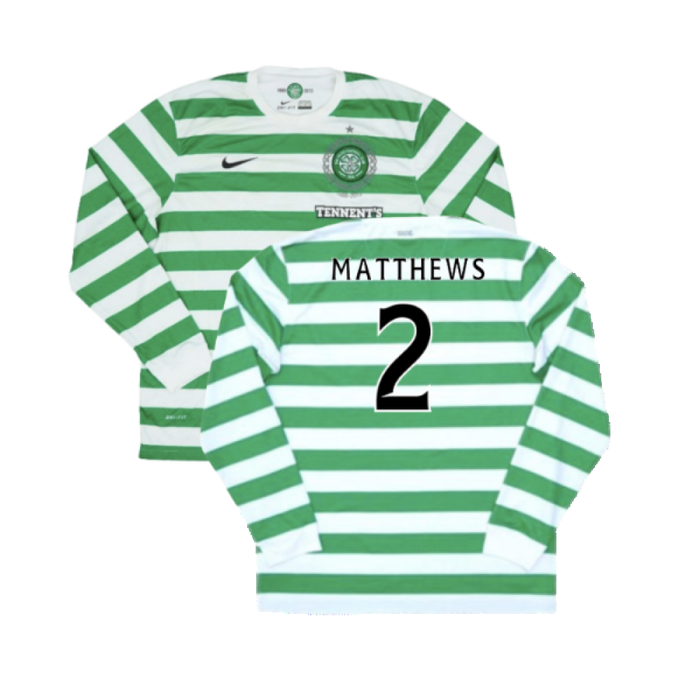 Celtic 2012-13 Long Sleeved Home Shirt (XL) (Excellent) (Matthews 2)