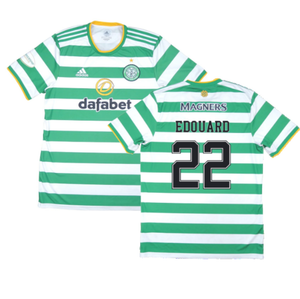 Celtic 2020-21 Home Shirt (XL) (Mint) (EDOUARD 22)_0