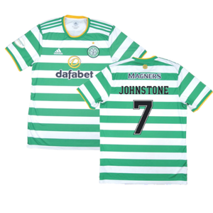 Celtic 2020-21 Home Shirt (XL) (Mint) (JOHNSTONE 7)_0