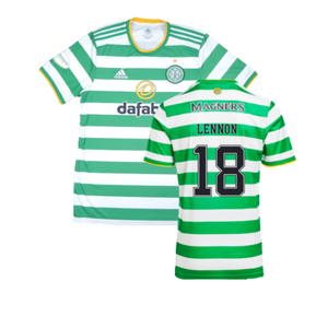 Celtic 2020-21 Home Shirt (L) (Mint) (LENNON 18)_0