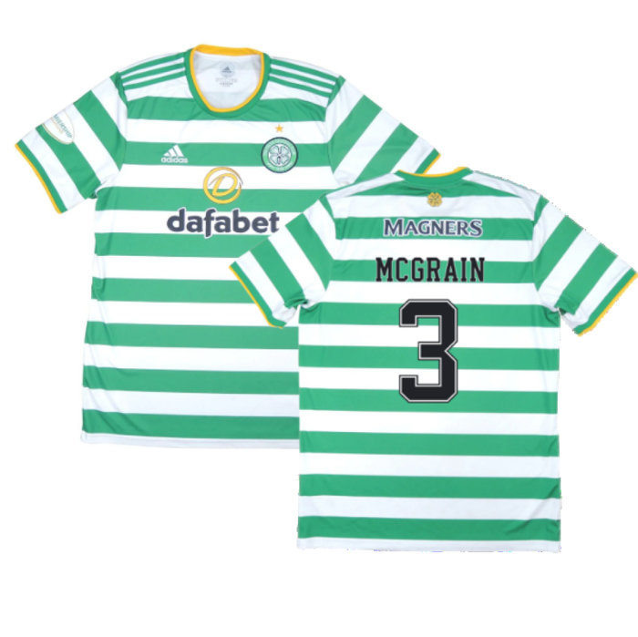 Celtic 2020-21 Home Shirt (XL) (Mint) (MCGRAIN 3)