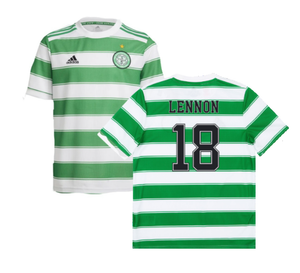 Celtic 2021-22 Home Shirt (Sponsorless) (L) (LENNON 18) (Good)_0