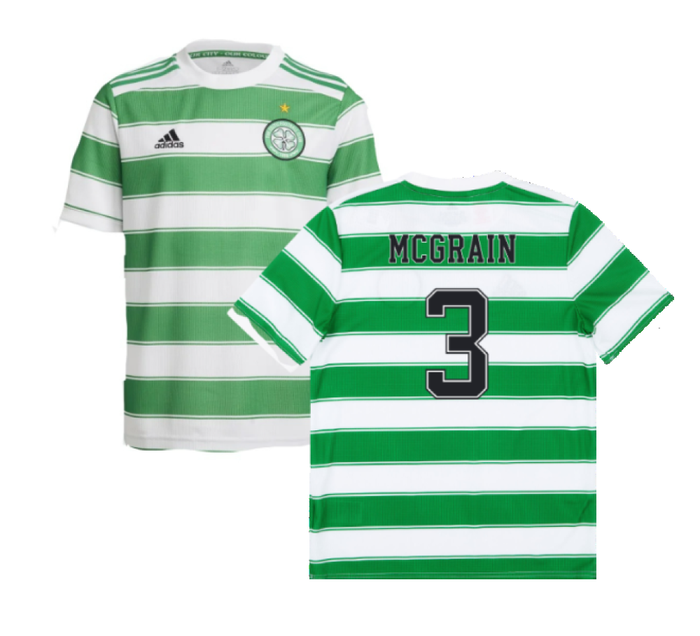 Celtic 2021-22 Home Shirt (Sponsorless) (L) (MCGRAIN 3) (Good)