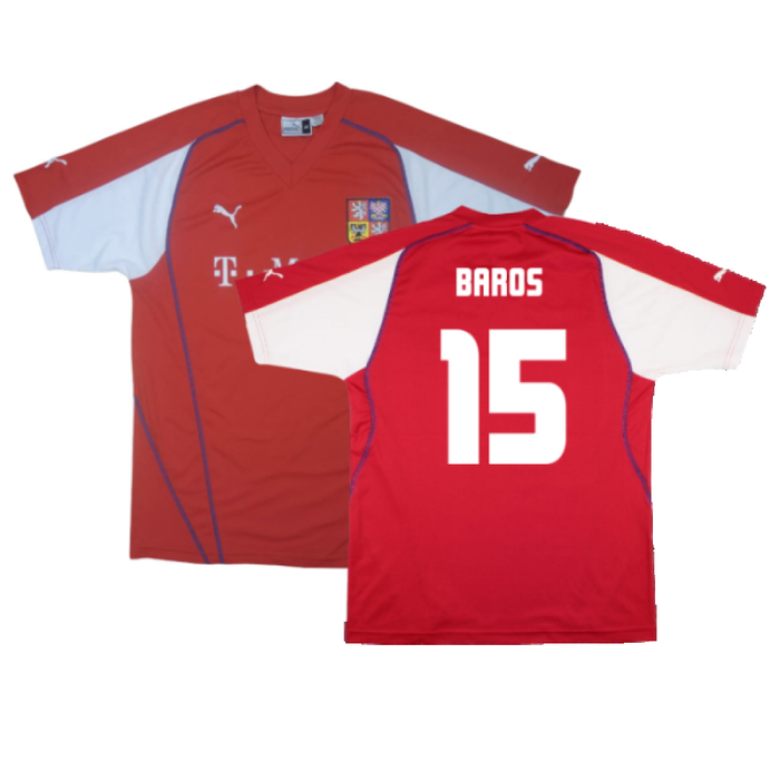 Czech Republic 2003-04 Home Shirt (Excellent) (Baros 15)